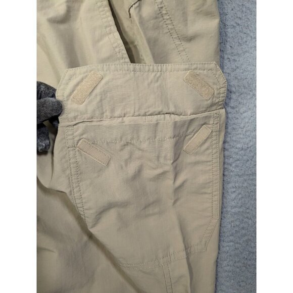 Eddie Bauer Travex Pants Mens 32x30 (Meas 31x28.5) Belted Cargo Hiking Beige - Picture 12 of 13